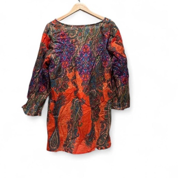 NWT Aqua Blue Lightweight Tunic Top Size 1X Cotton - Picture 2 of 8